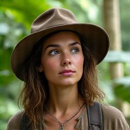 Elara Vance, Head of Curated Journeys, observing wildlife in a dense rainforest.