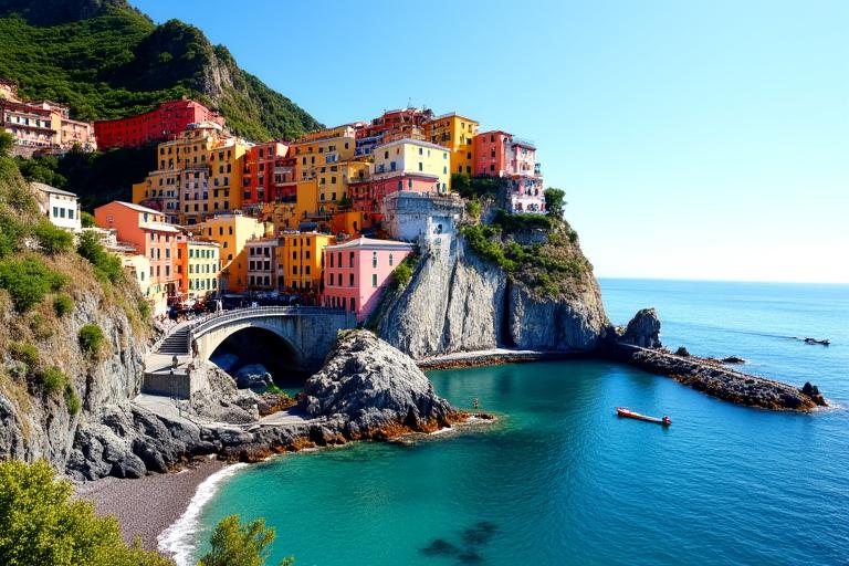 Picturesque cliffside village of Positano, Amalfi Coast, with colorful houses cascading down to the turquoise Mediterranean Sea